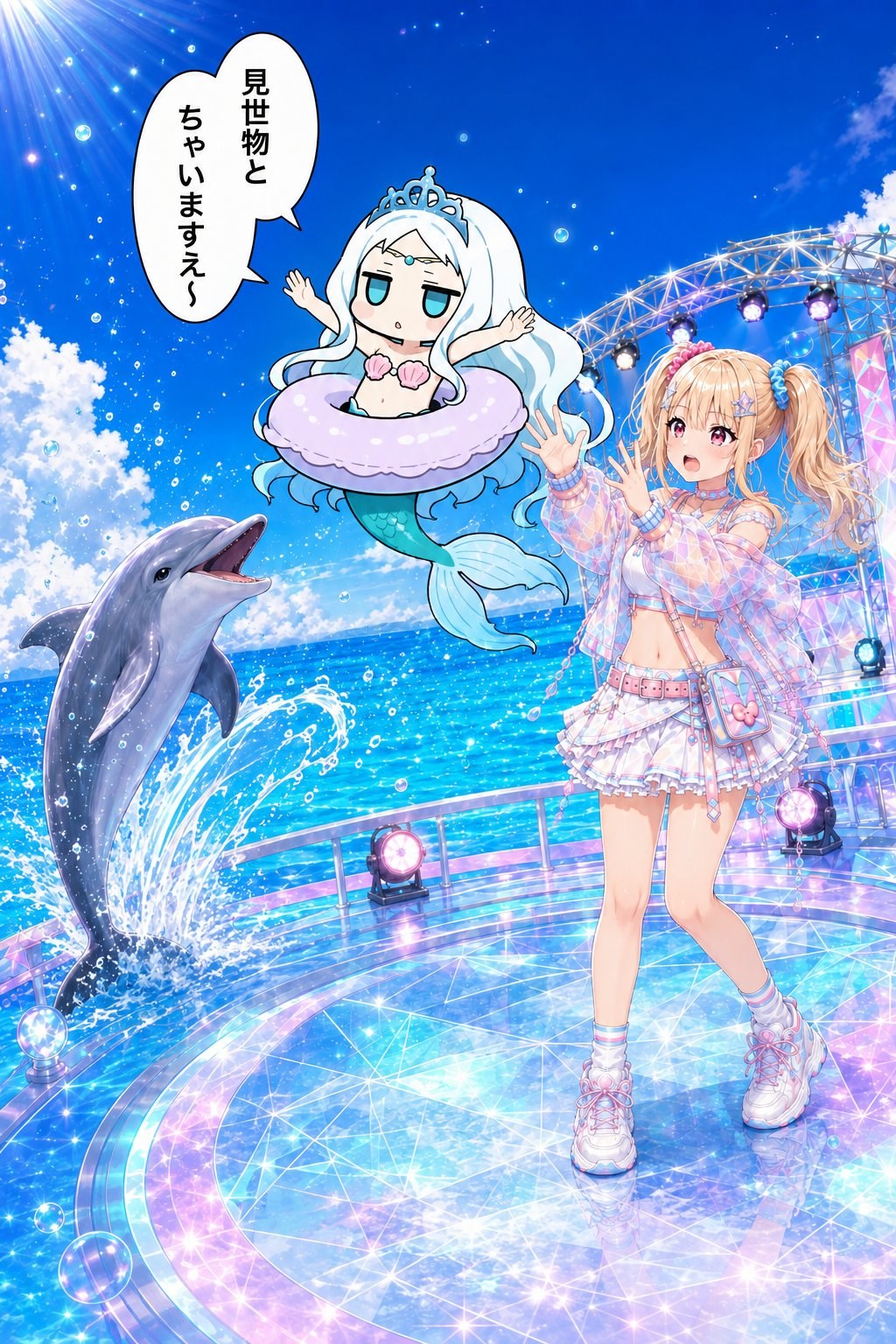 イルカとのふれあいタイム🐬