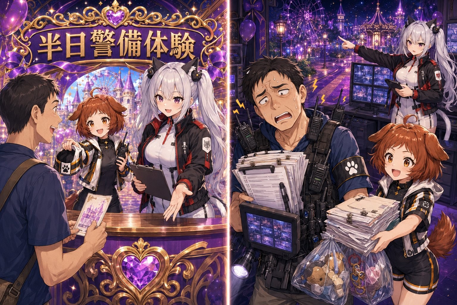 クロエ&パピーの半日⭐︎警備体験❣️