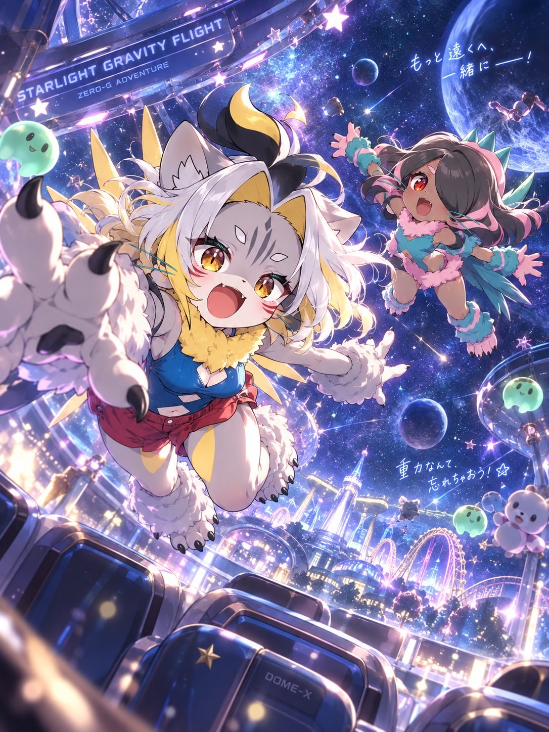 ビーストちゃんスターライト・グラビティ・フライト体験風景