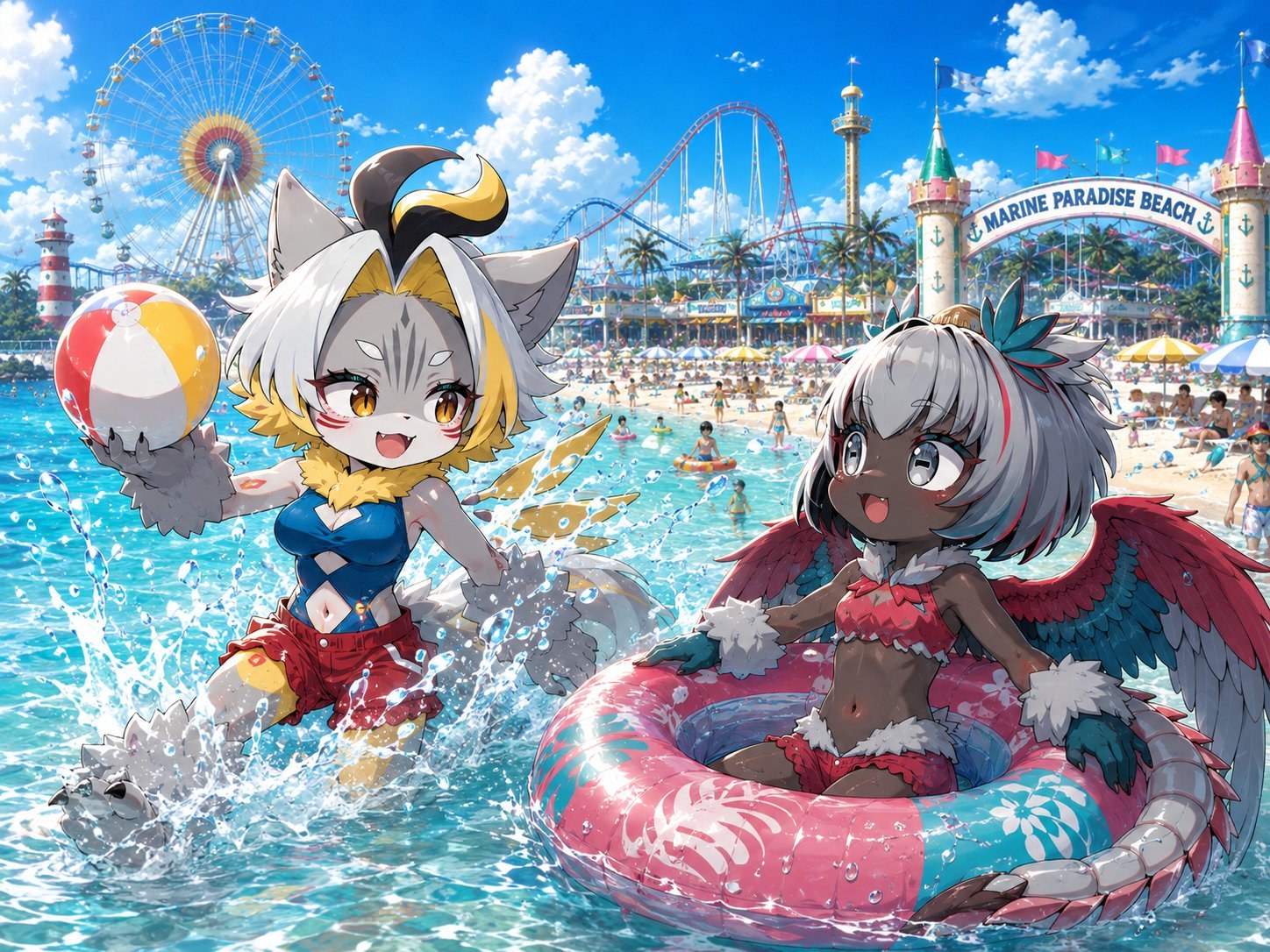 ビーストちゃんたちの来園風景