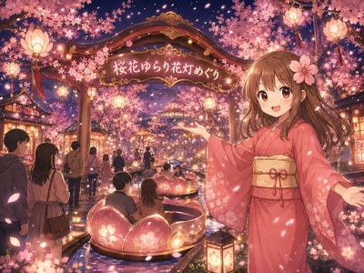 桜花ゆらり花灯めぐり